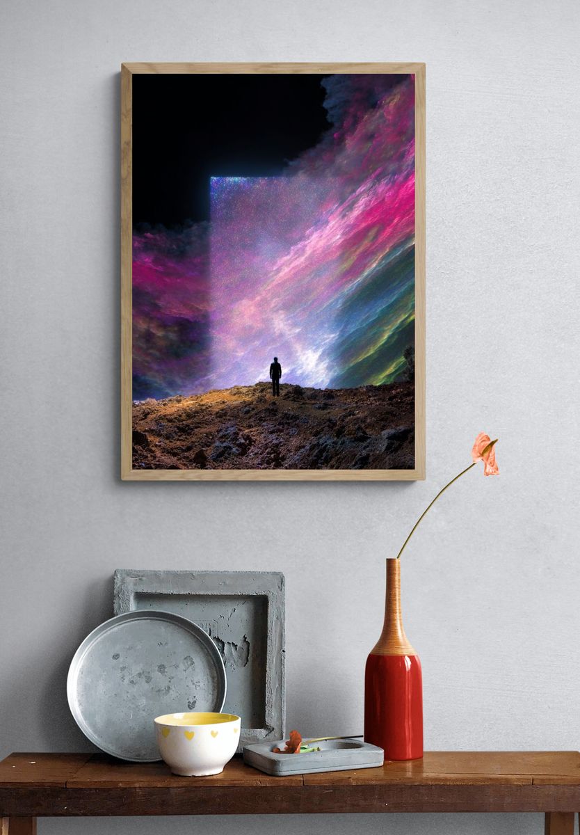 Cosmic Gateway — Surrealism Print. — room view 3