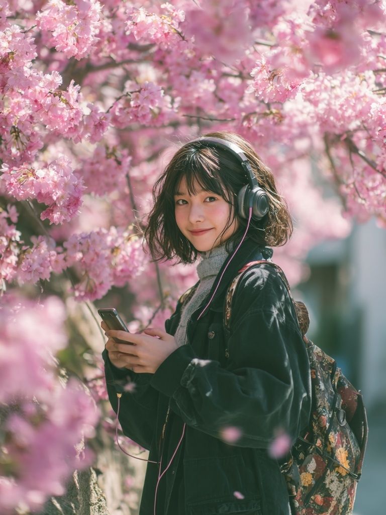 Cherry Blossom Girl Photography Poster. poster — photography art