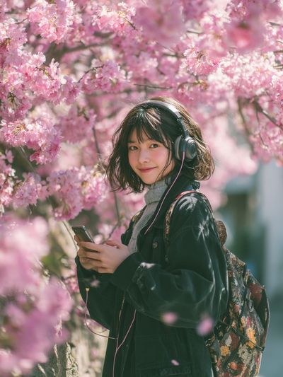 Cherry Blossom Girl Photography Poster. poster print