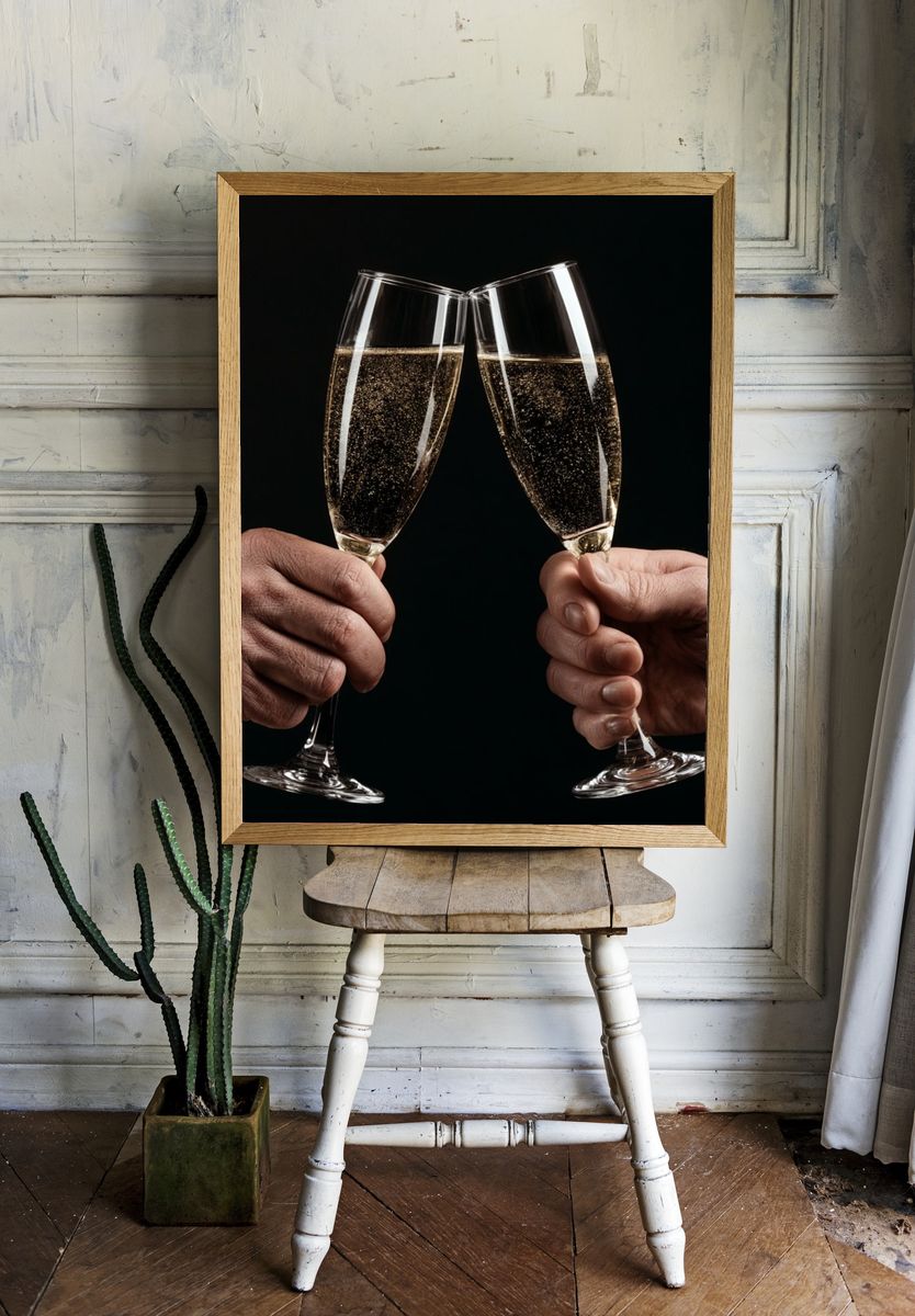 Champagne Toast Photography Poster. — room view 1
