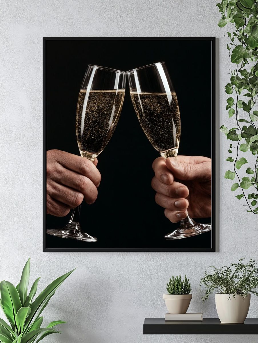Champagne Toast Photography Poster. — room view 4