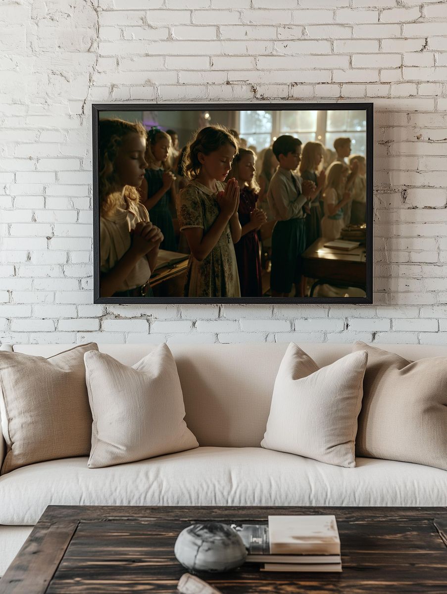 Children in Prayer Photography Poster. room preview