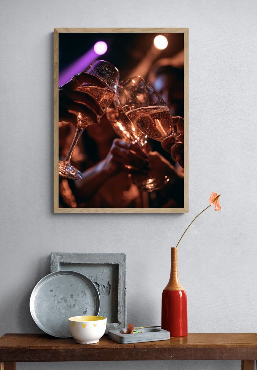 Champagne Toast Photography Poster. — room view 3