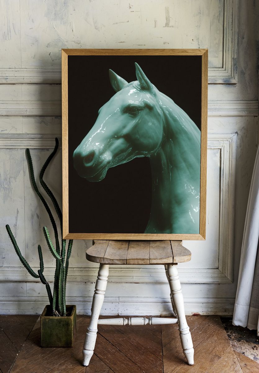 Ceramic Horse Head — Fine Art Print room preview