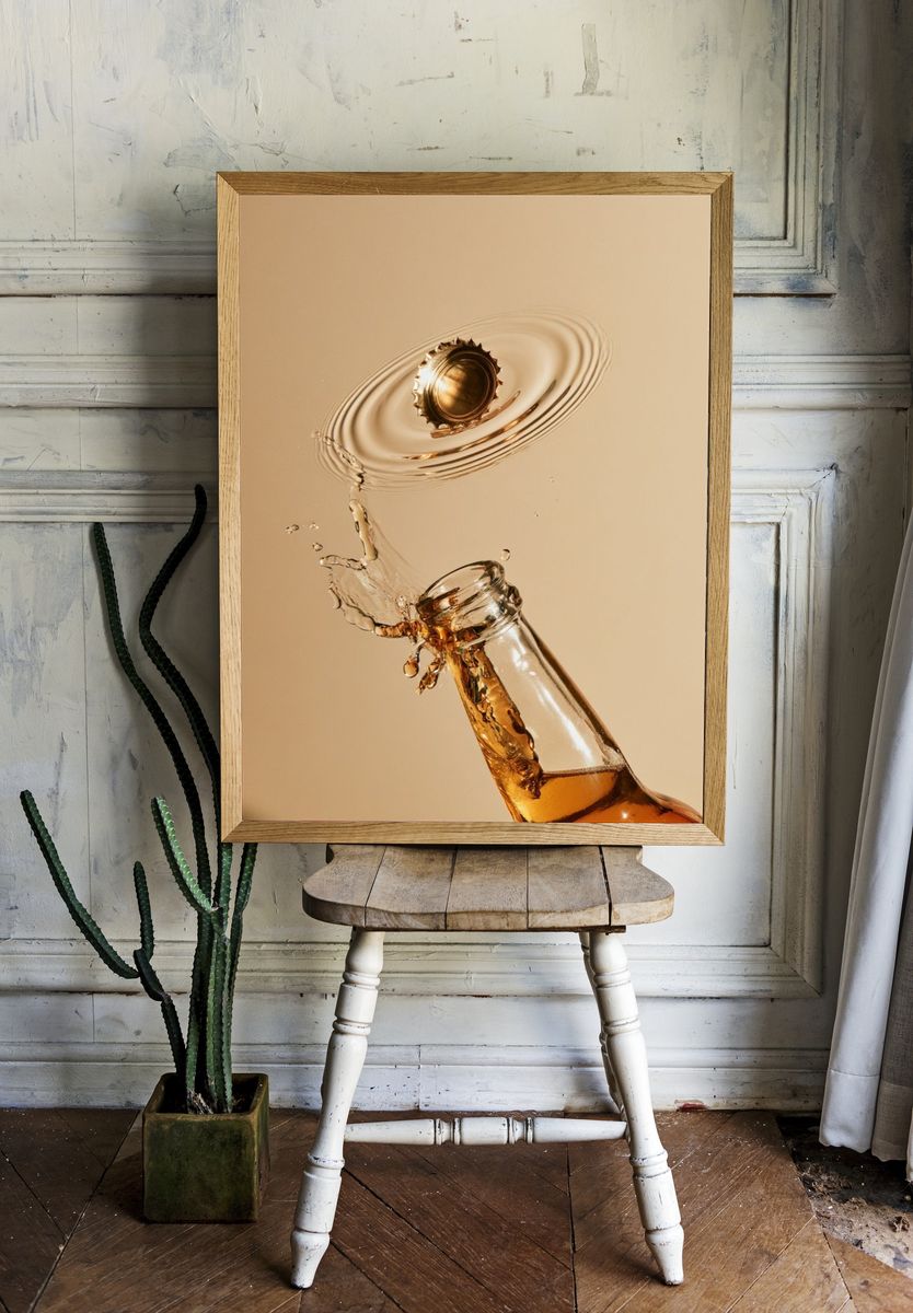 Champagne Splash Photography Poster. — room view 1