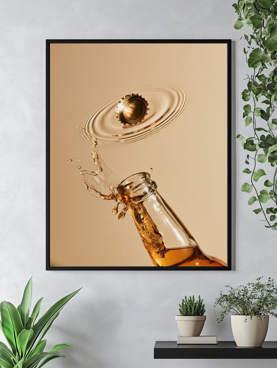 Champagne Splash Photography Poster. — room view 4