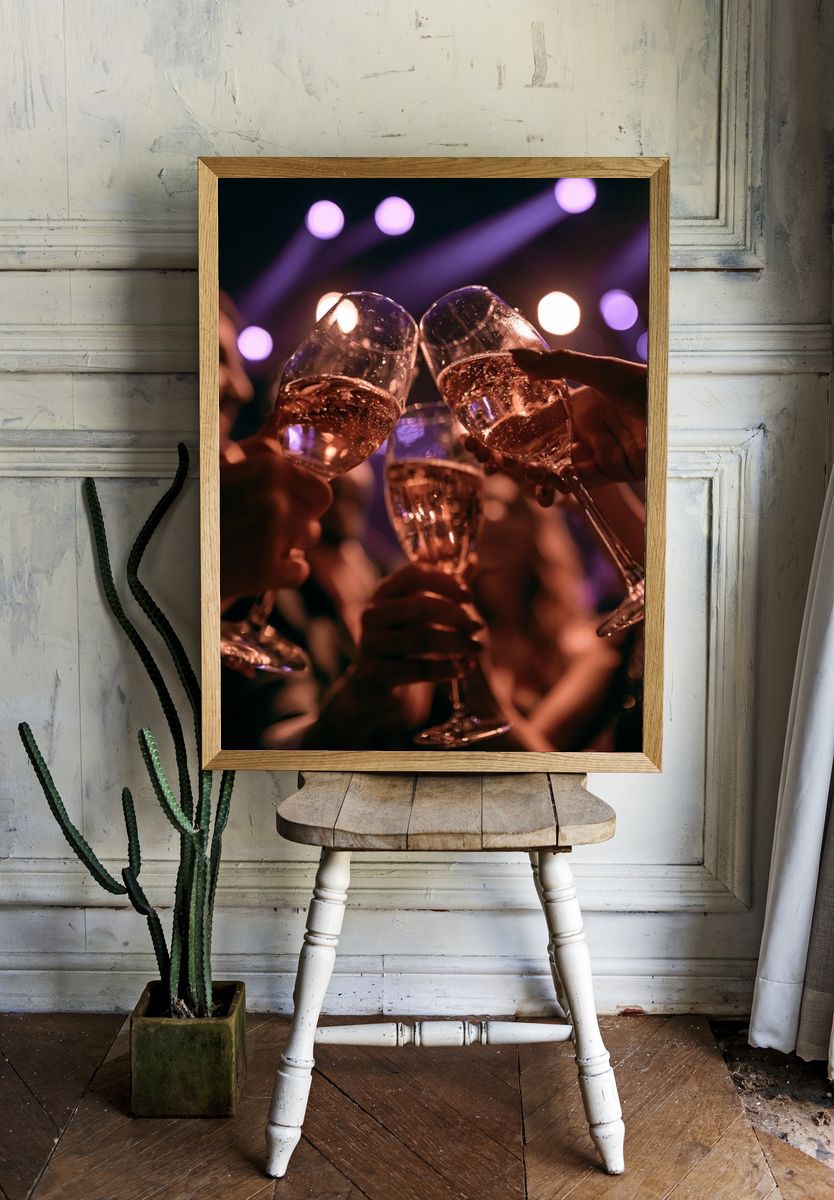 Champagne Toast Photography Poster. — room view 1