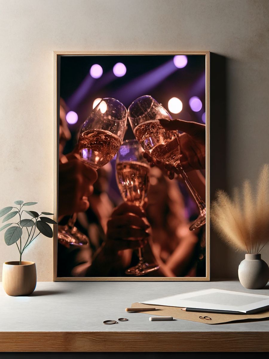 Champagne Toast Photography Poster. — room view 2