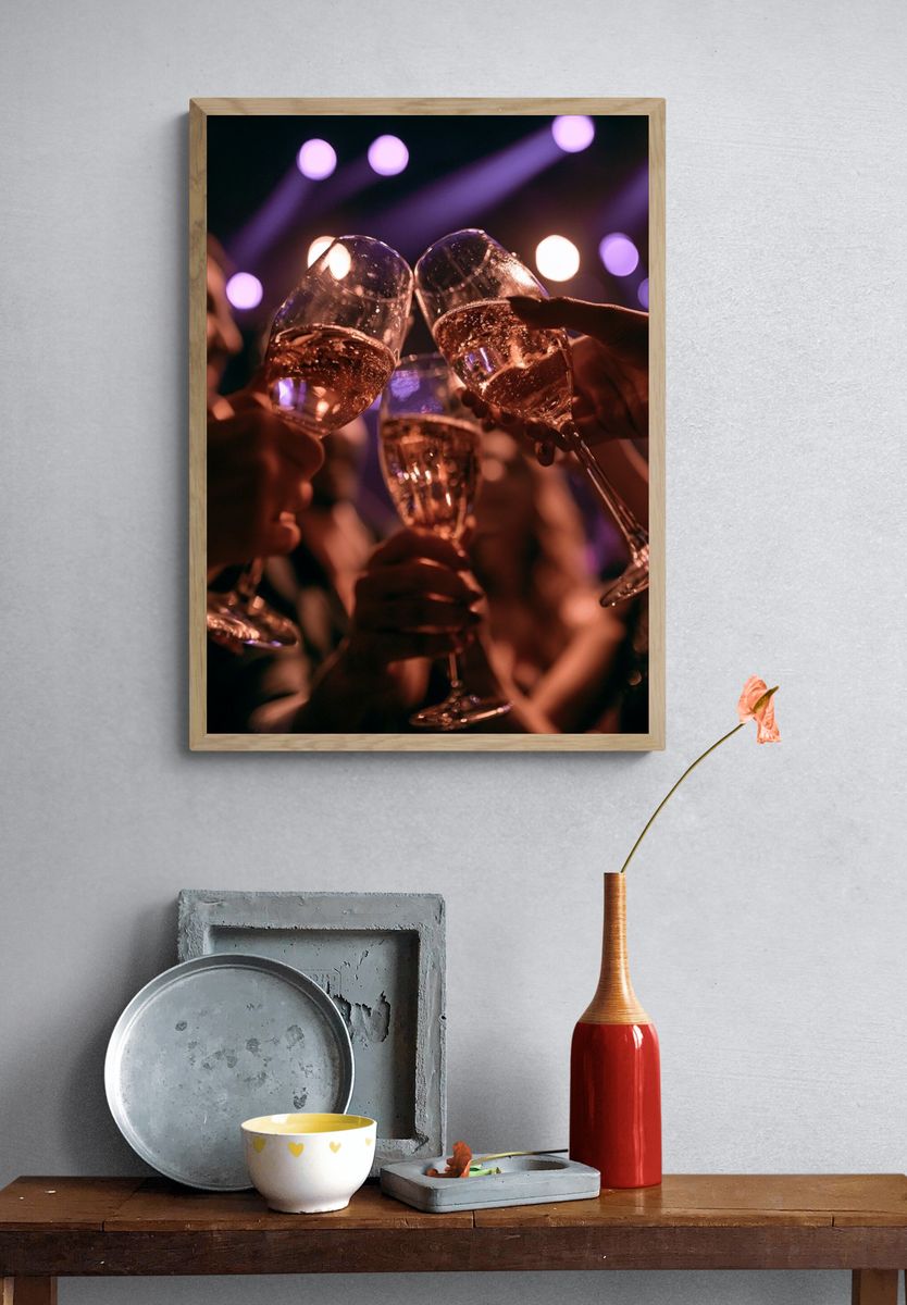 Champagne Toast Photography Poster. — room view 3