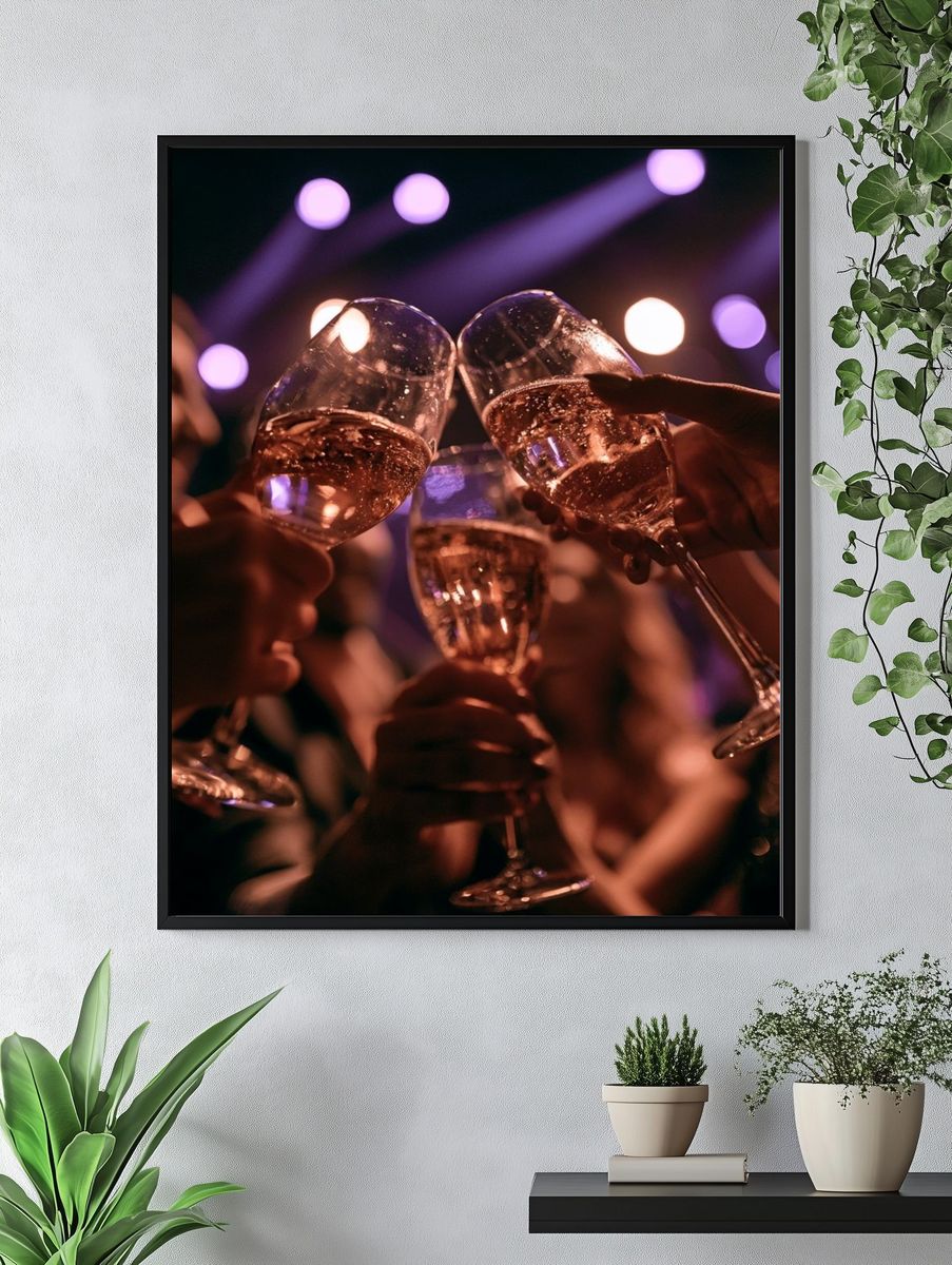 Champagne Toast Photography Poster. — room view 4