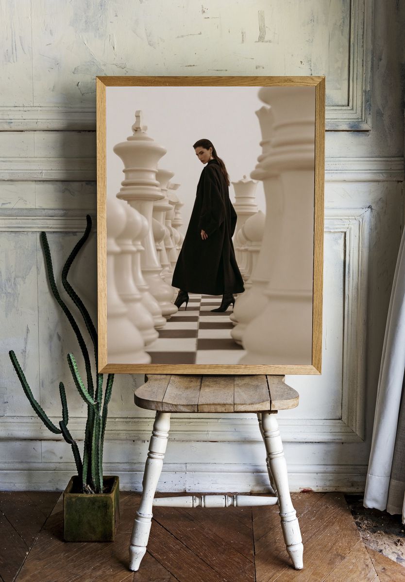 Chess Queen Fashion Photography Poster. — room view 1