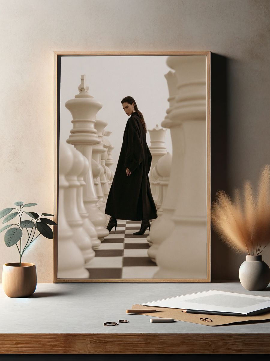 Chess Queen Fashion Photography Poster. — room view 2
