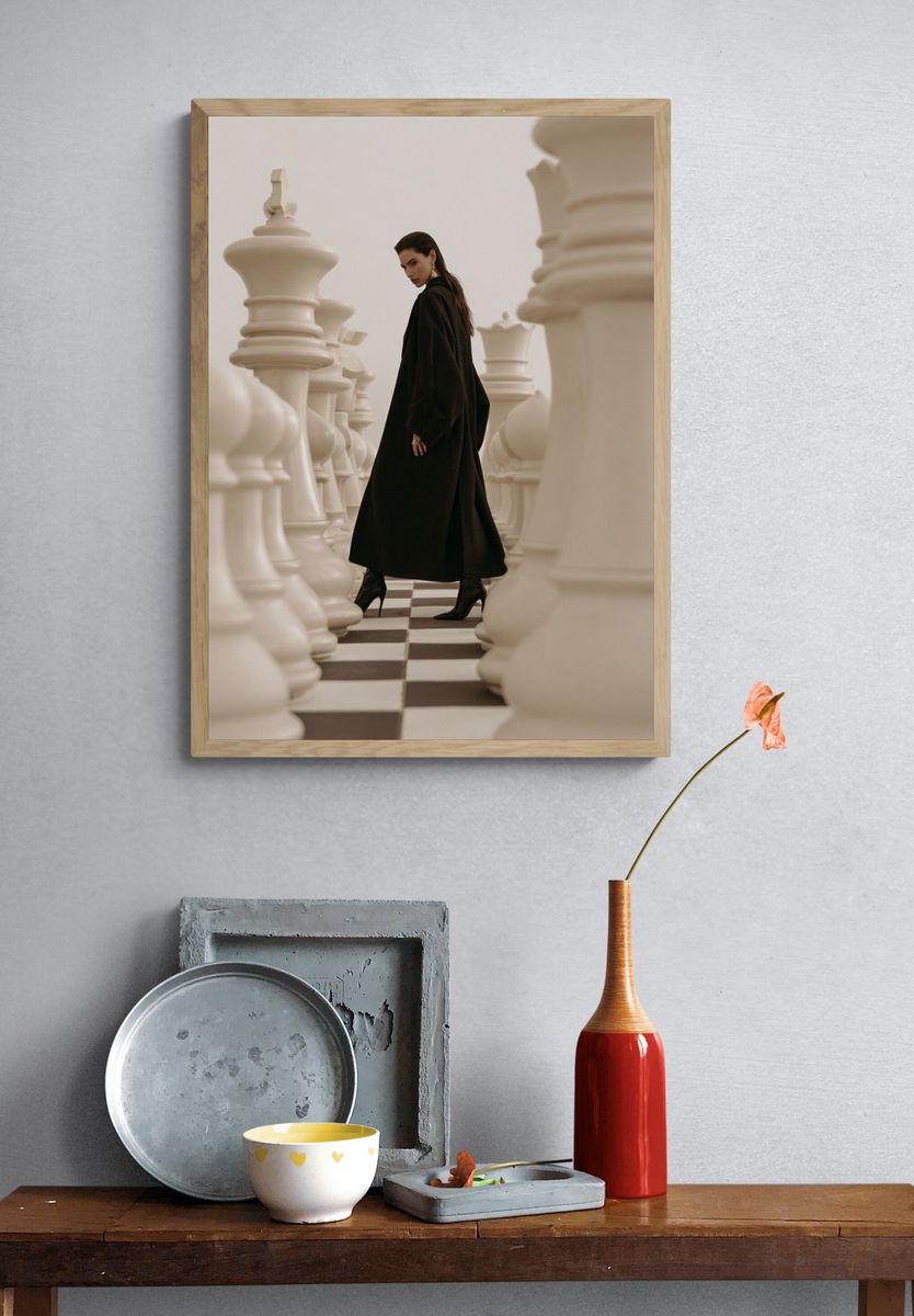 Chess Queen Fashion Photography Poster. — room view 3