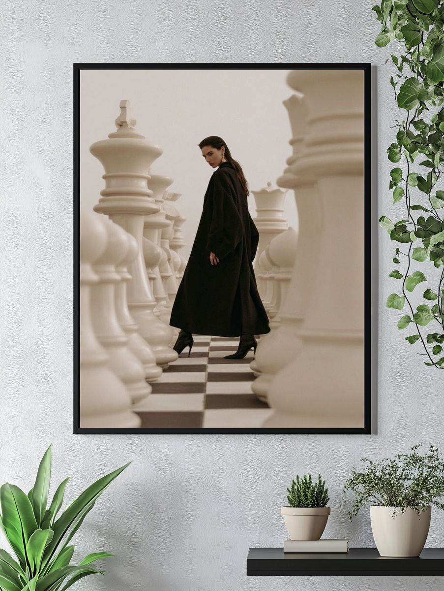 Chess Queen Fashion Photography Poster. — room view 4