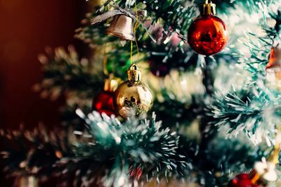 Bauble balls hang Christmas tree. poster print