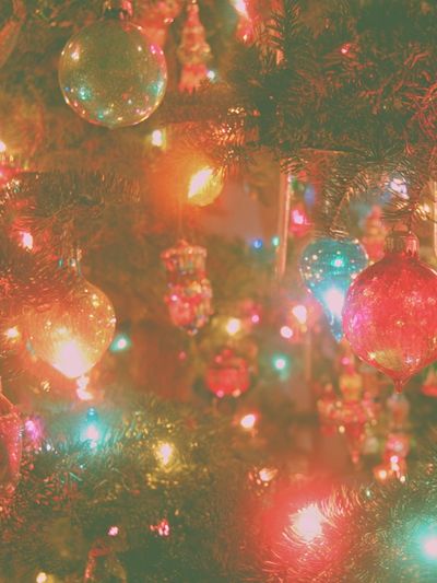Christmas Tree Lights Photography Poster.