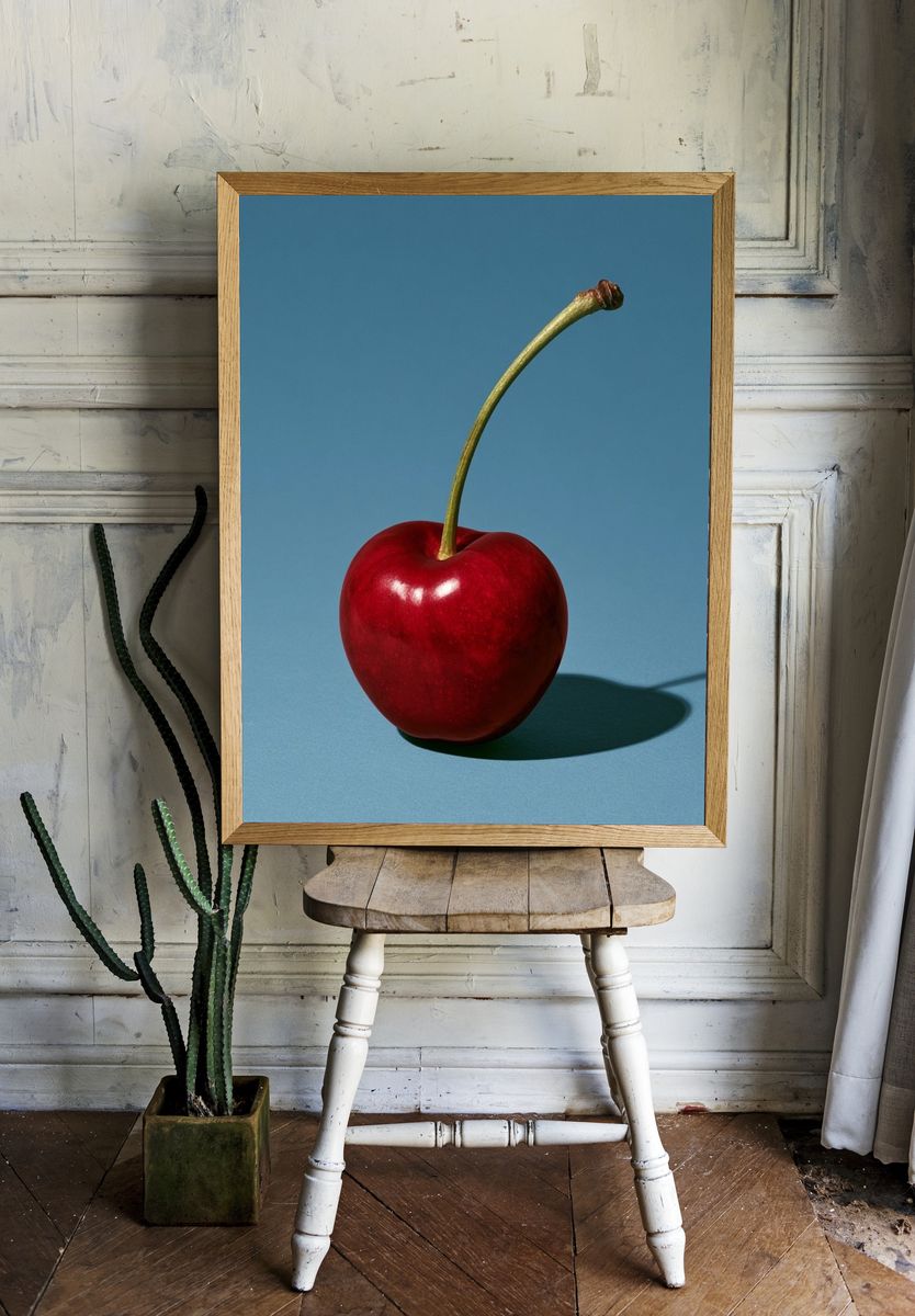 Red Cherry Still Life Photography Poster. room preview