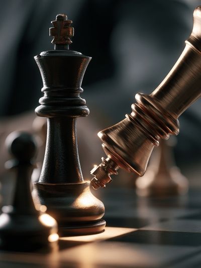 Chess Kings Close-Up Poster. poster