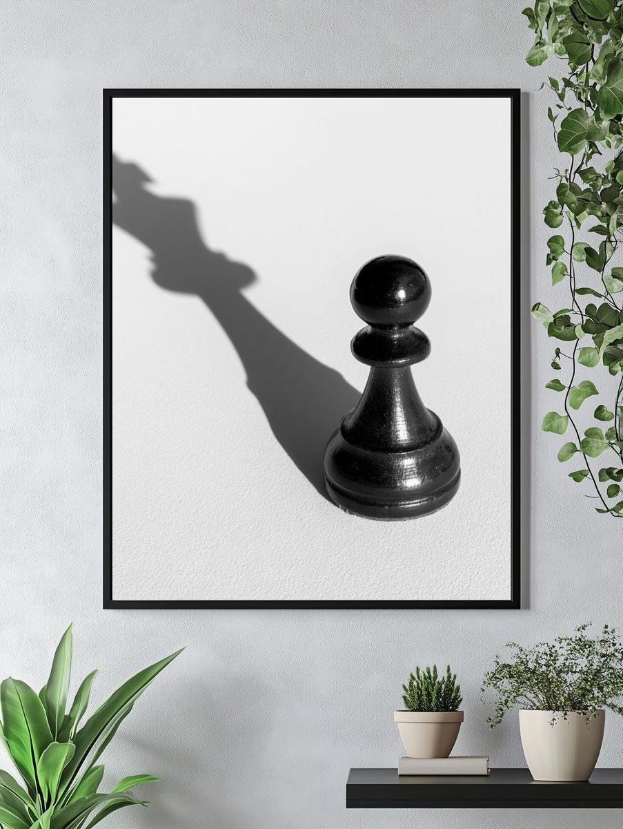 Chess Pawn Shadow Poster. — room view 4