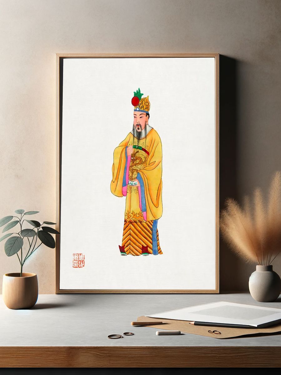 Chinese Emperor — Illustration Print. — room view 2