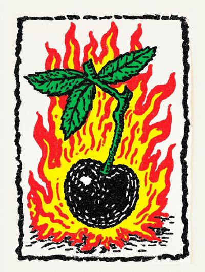 Cherry on Fire — Illustration Print. poster print