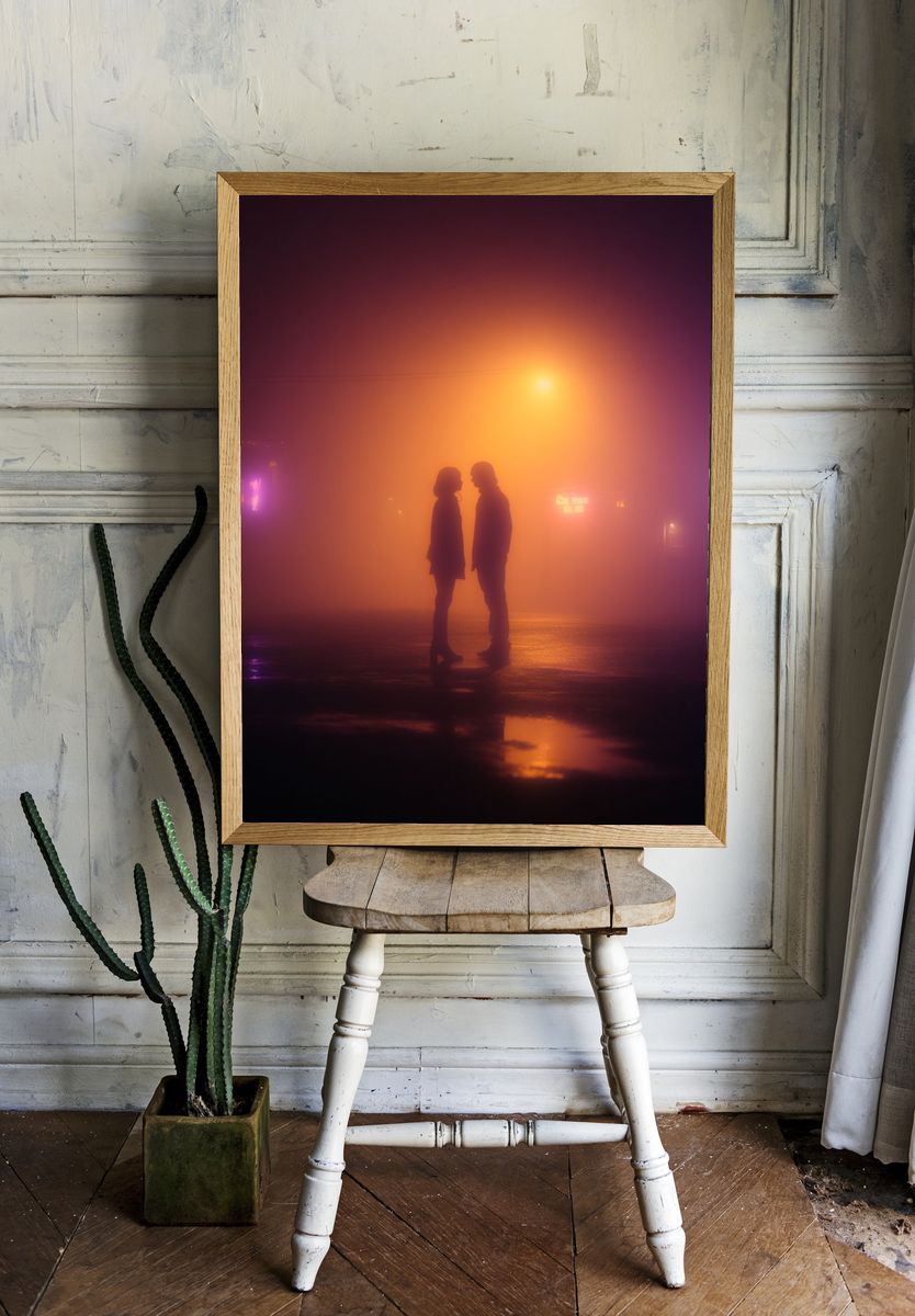 Couple in Fog — Fine Art Print room preview