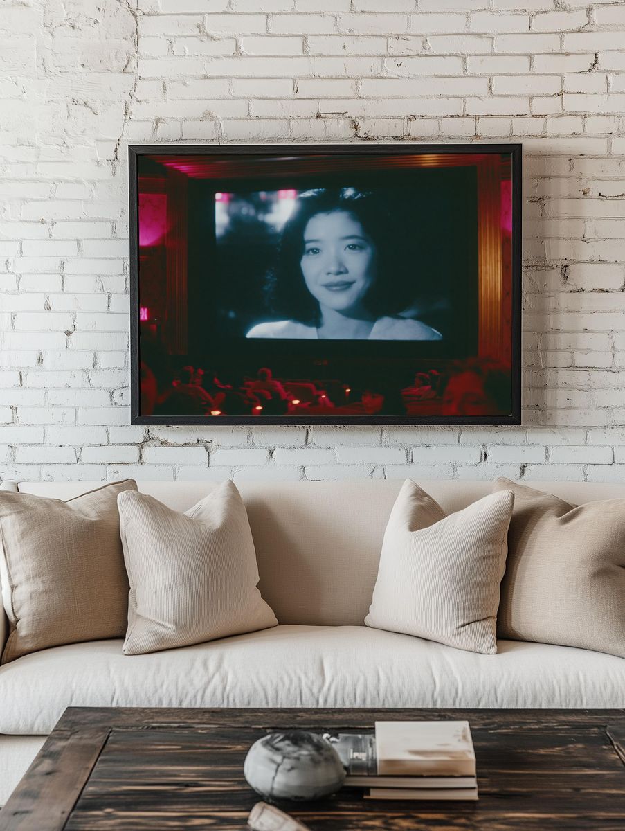 Cinema Portrait in Neon Light Poster. room preview