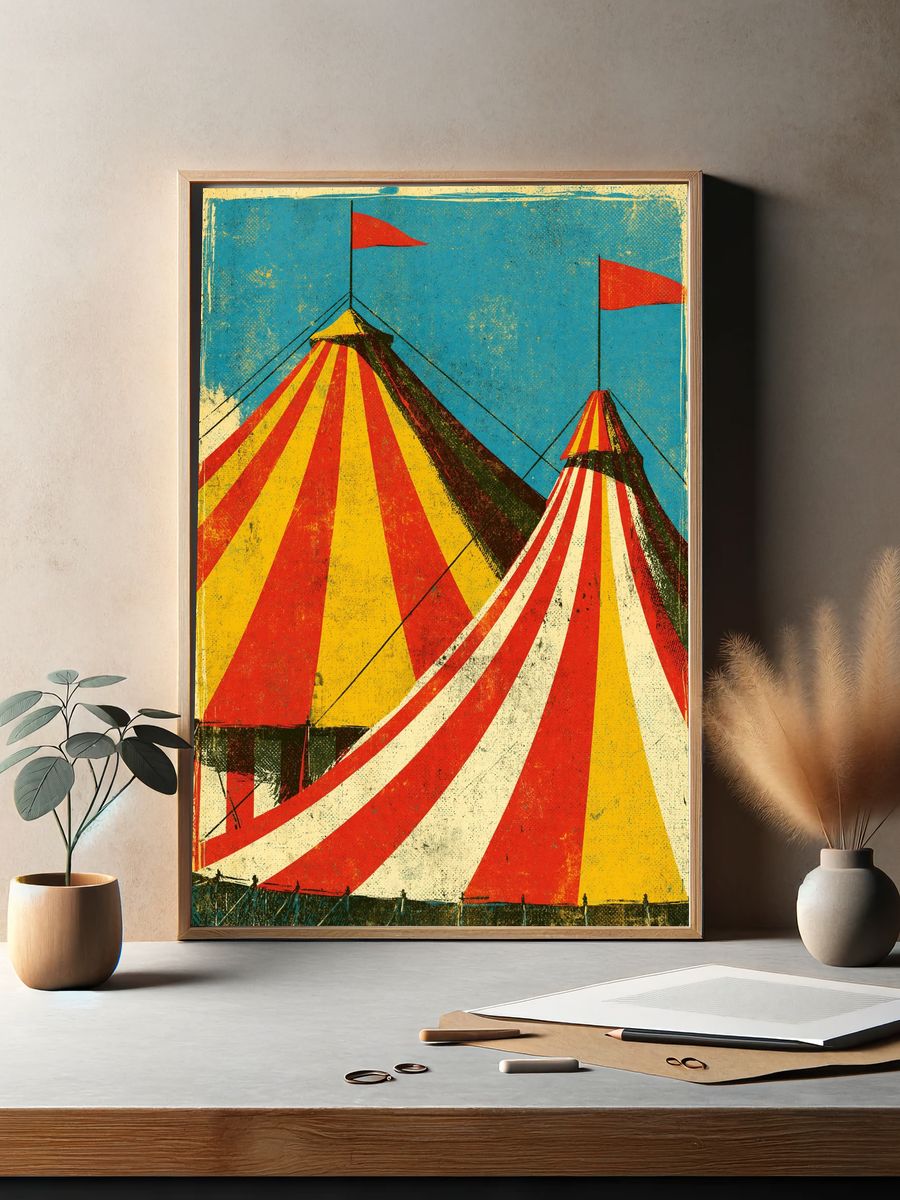 Circus Tents Vintage Poster. — room view 2