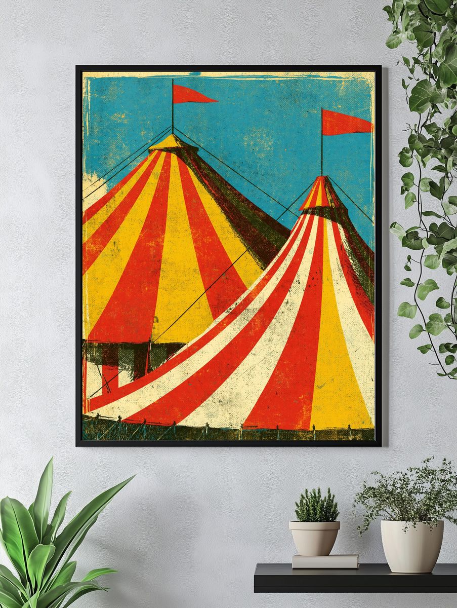 Circus Tents Vintage Poster. — room view 4