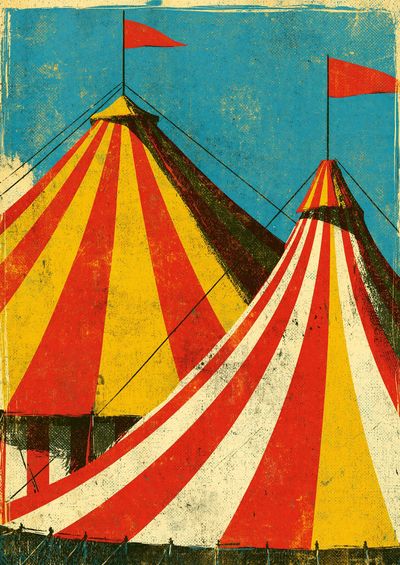 Circus Tents Vintage Poster. poster