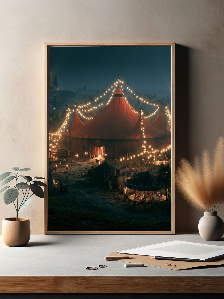 Circus Tent at Night Poster. — room view 2