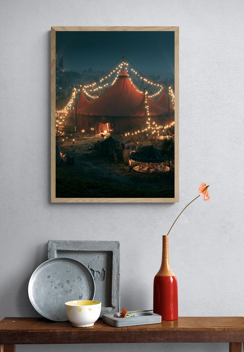 Circus Tent at Night Poster. — room view 3