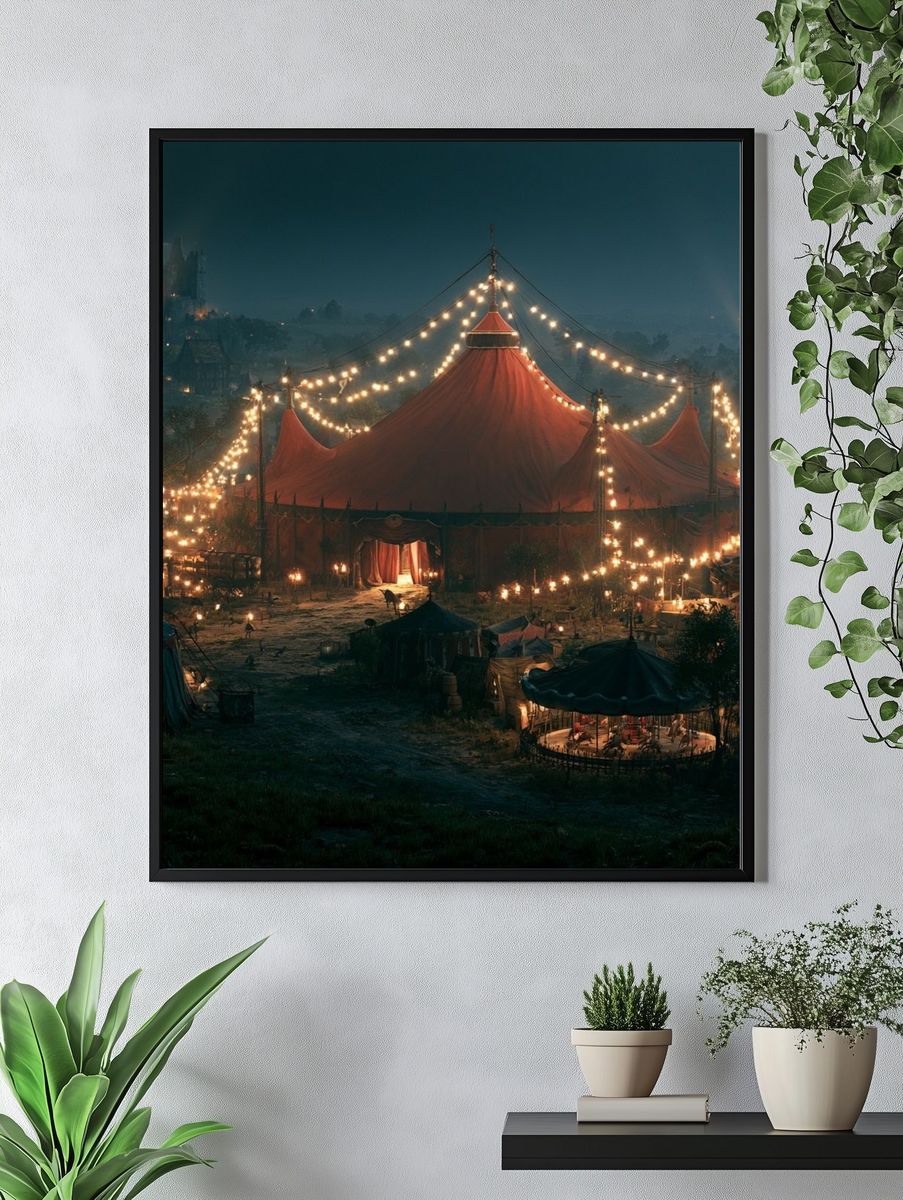 Circus Tent at Night Poster. — room view 4