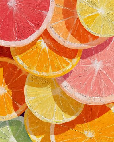Citrus Slices Colorful Print. poster print