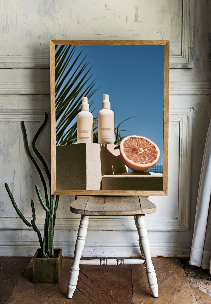 Citrus Skincare Still Life Poster. — room view 1