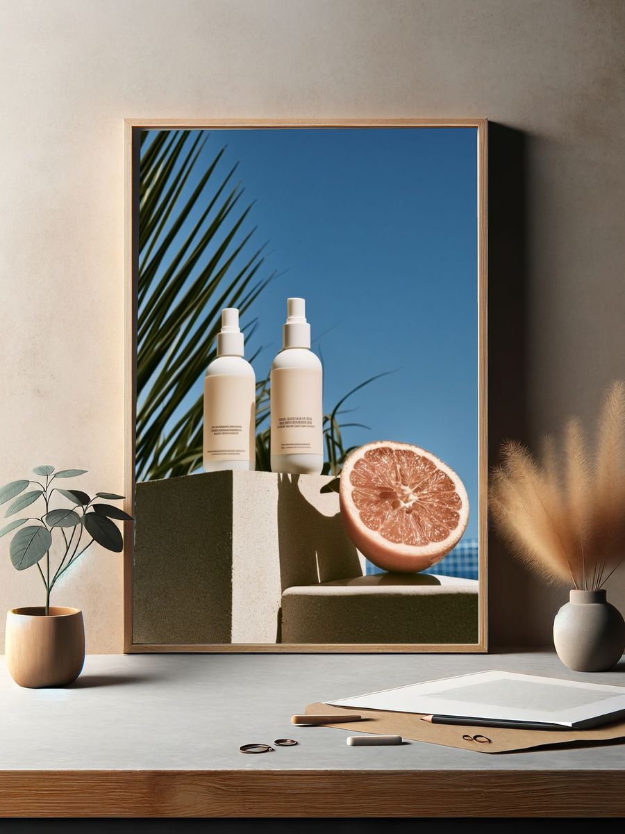 Citrus Skincare Still Life Poster. — room view 2