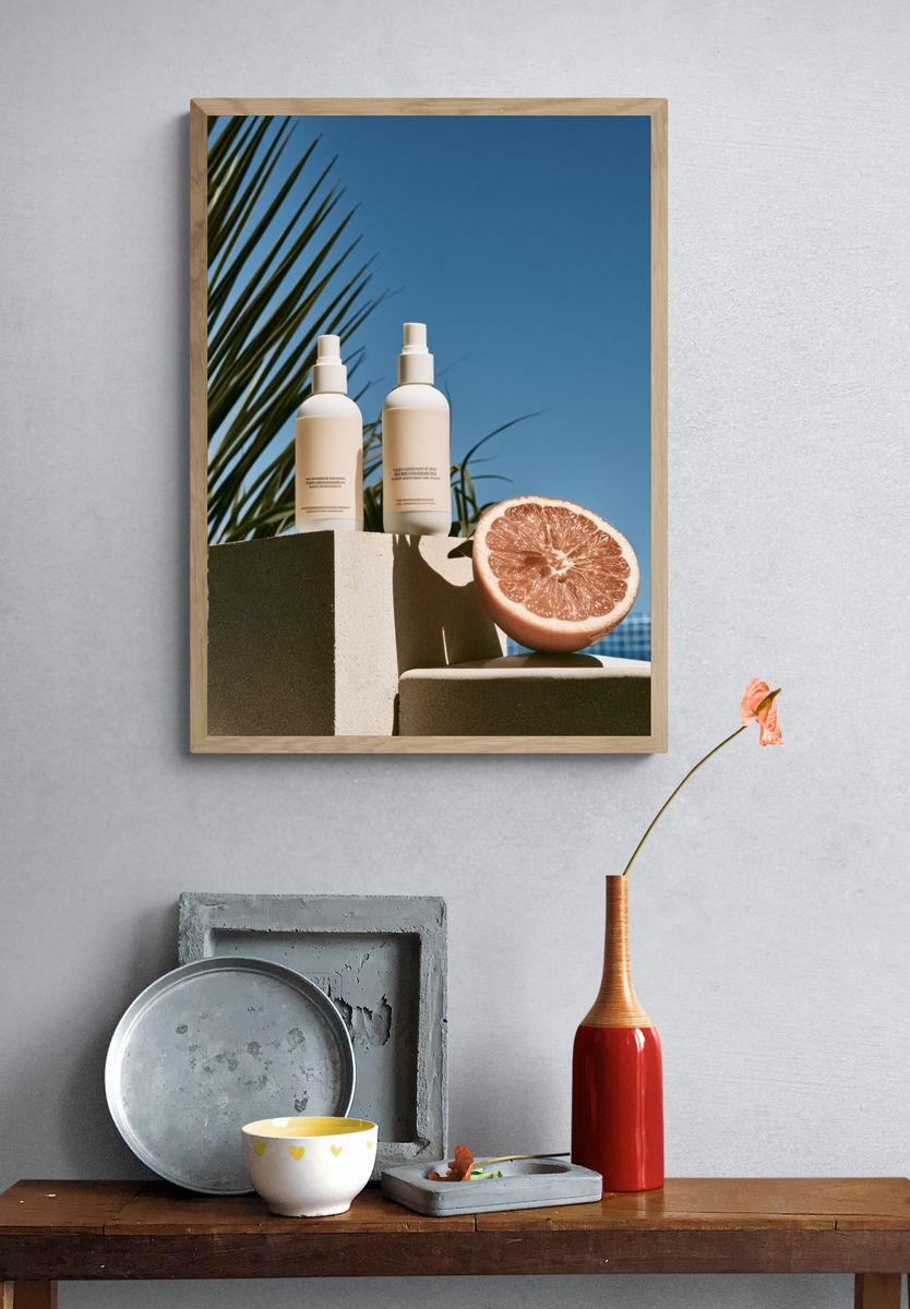Citrus Skincare Still Life Poster. — room view 3