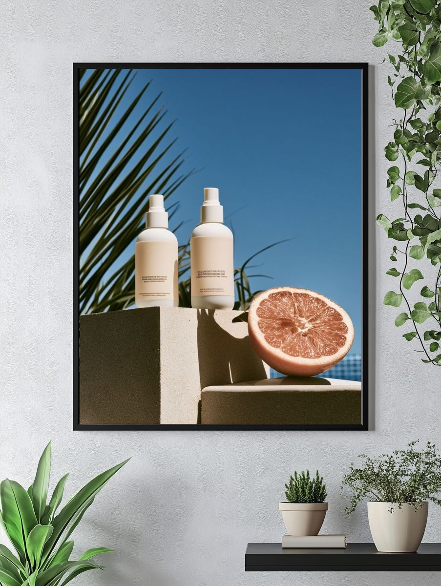 Citrus Skincare Still Life Poster. — room view 4