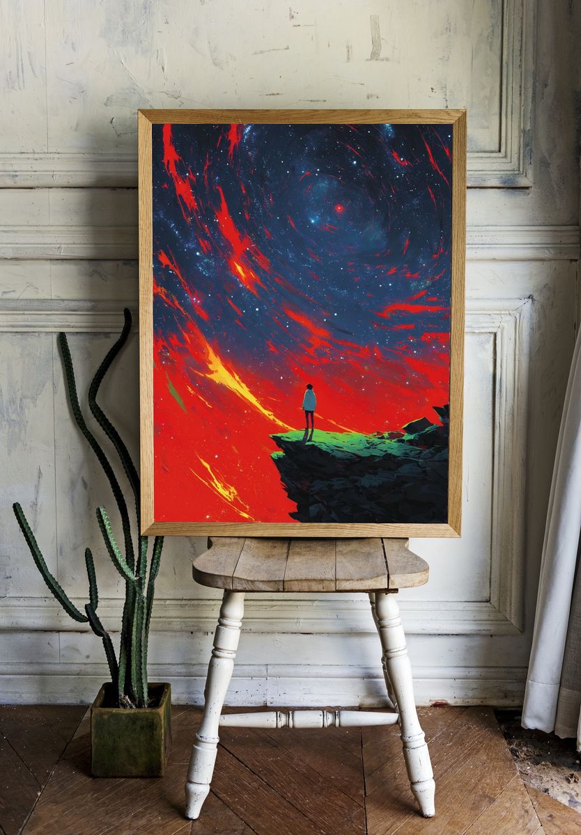 Cosmic Journey — Digital Art Print room preview