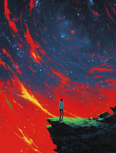 Cosmic Journey — Digital Art Print. poster print