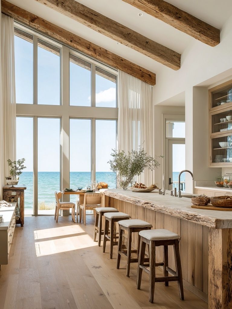 Coastal Kitchen Interior Photography Poster. poster detail