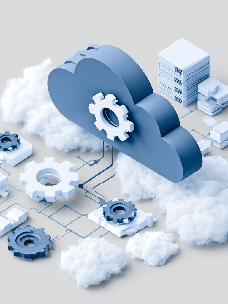 Cloud Computing Abstract Poster. poster — abstract art