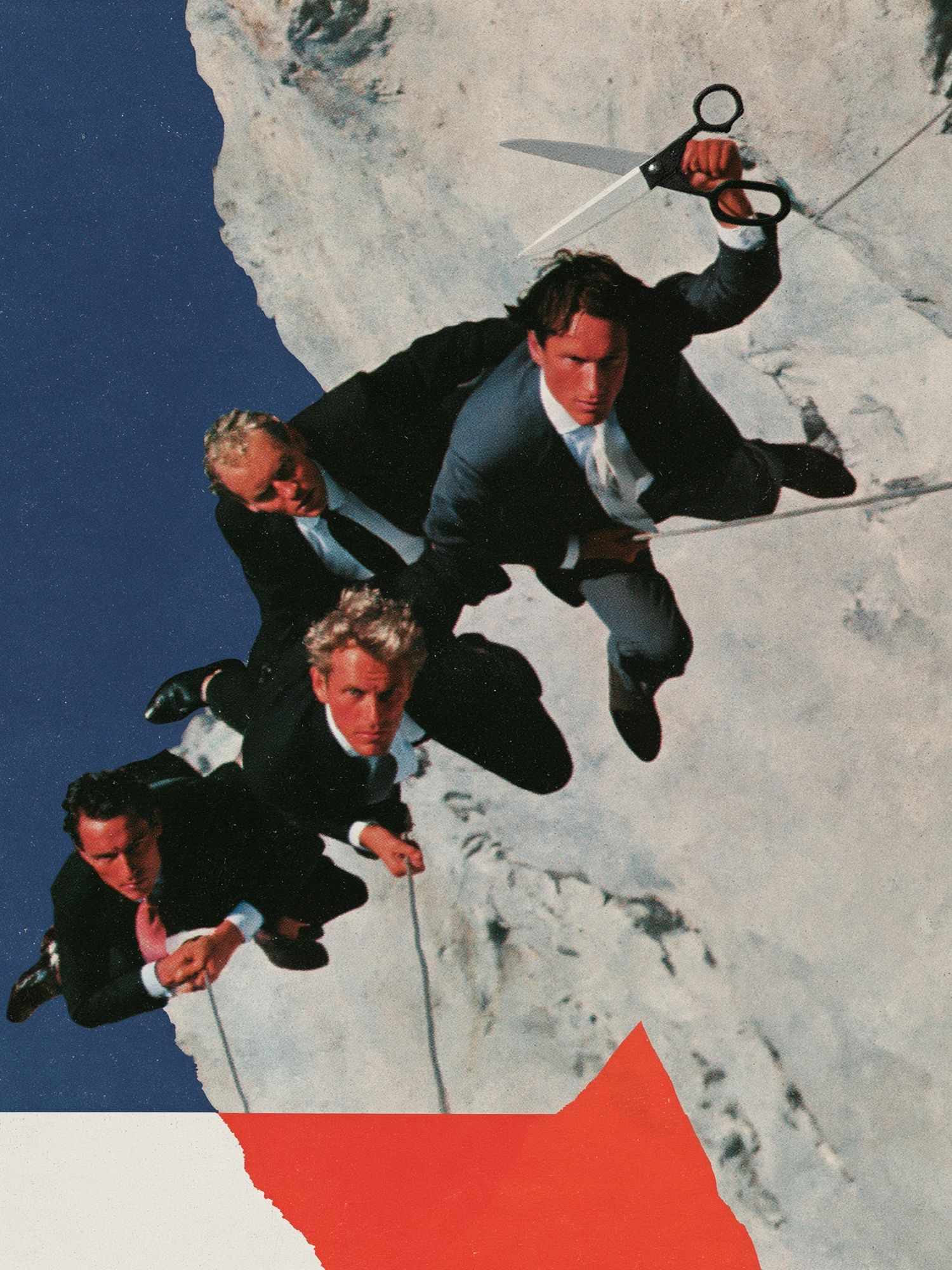 Cliffside Climbers Vintage Poster. poster detail