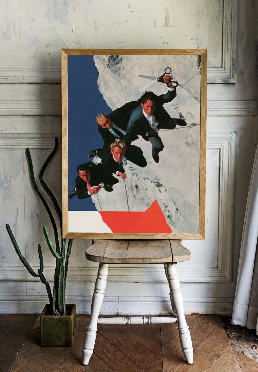 Cliffside Climbers Vintage Poster. — room view 1