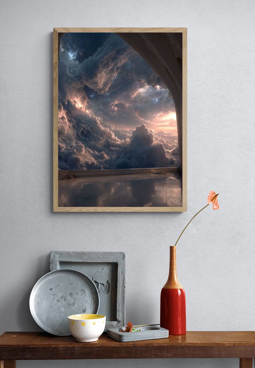 Celestial Clouds — Fine Art Print. — room view 3