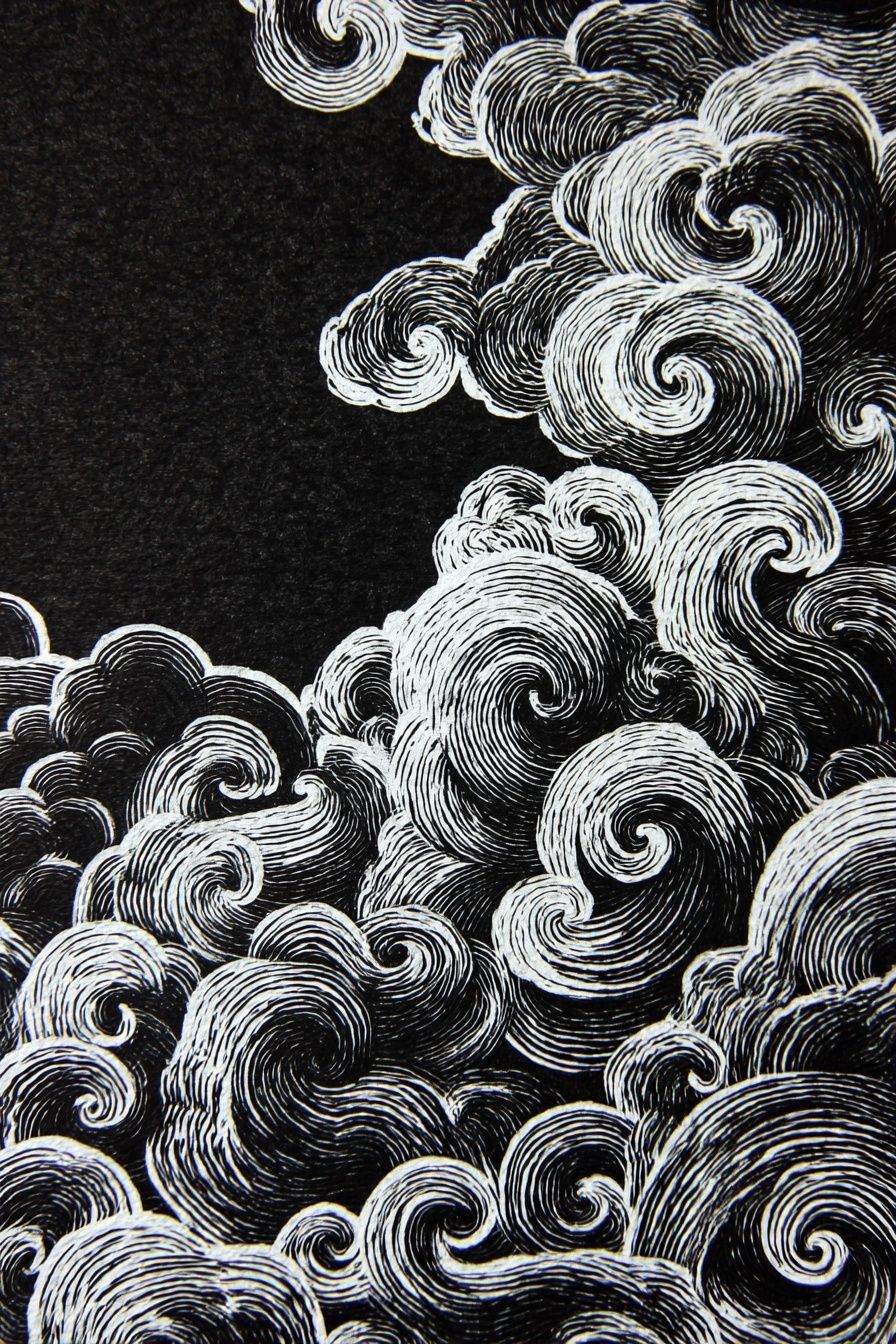 Swirling Clouds — Illustration Print. poster detail