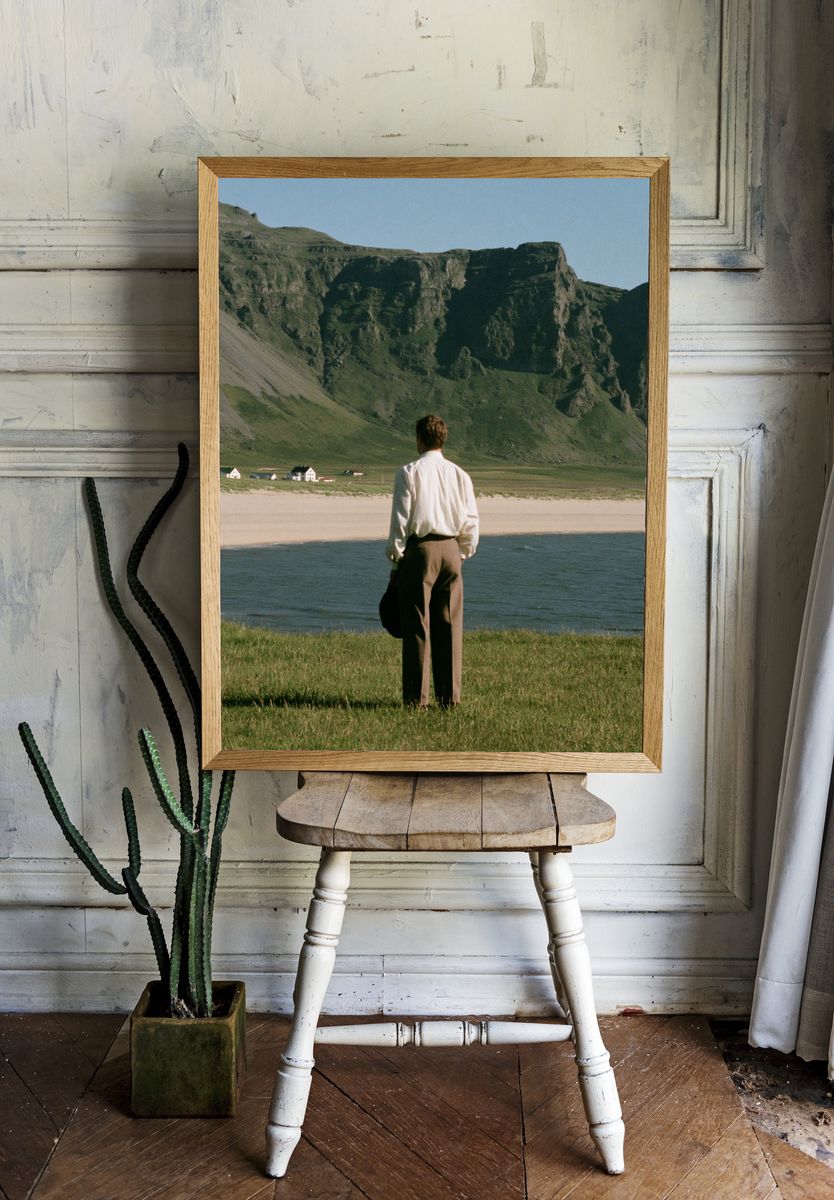Coastal Cliff View Photography Poster. — room view 1