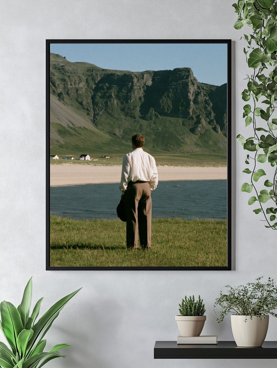 Coastal Cliff View Photography Poster. — room view 4