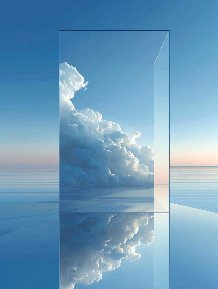Cloud Reflection — Minimalist Print. poster detail