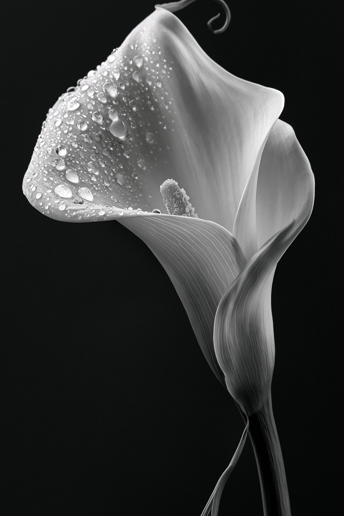 Calla Lily Black-White Poster. poster — photography art